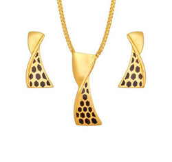 Tanishq Yellow Gold Pendant Set