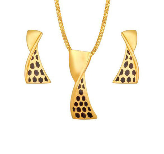 Tanishq Yellow Gold Pendant Set