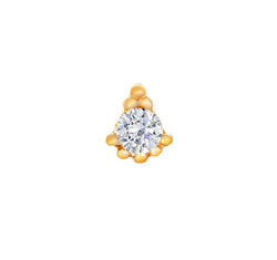 18 Karat Yellow Gold Nosepin with Diamond