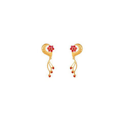 Tanishq Yellow Gold Drop Earrings