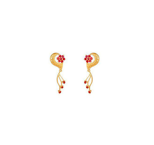 Tanishq Yellow Gold Drop Earrings