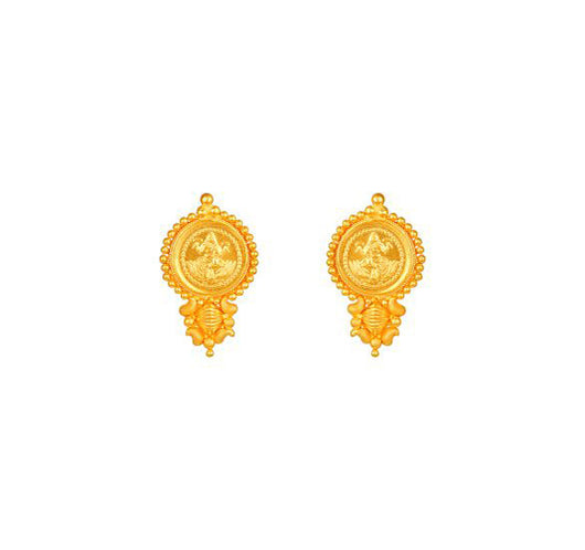 Tanishq Yellow Gold Stud Earrings