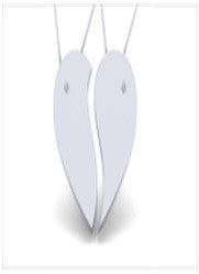 SoulMate Diamonds® Yin and Yang Heart Sterling Silver Pendants With Diamonds