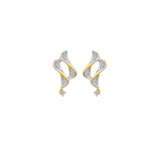 18 Karat Yellow Gold Stud Earring