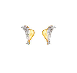 18 Karat Studded Yellow Gold Stud Earring