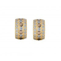 TALISMAN YELLOW GOLD HOOP EARRINGS