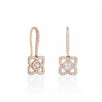 ENCHANTED LOTUS PINK GOLD SLEEPER EARRINGS