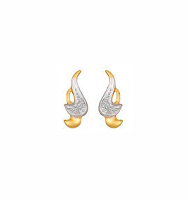 18 Karat Studded Yellow Gold Stud Earring