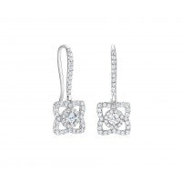ENCHANTED LOTUS WHITE GOLD SLEEPER EARRINGS