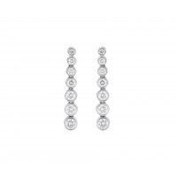BEZEL SET DROP EARRINGS