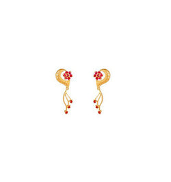Tanishq Yellow Gold Drop Earrings
