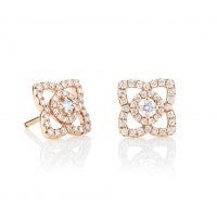 ENCHANTED LOTUS PINK GOLD STUD EARRINGS