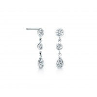 CLEA WHITE GOLD DROP EARRINGS