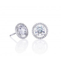 DE BEERS AURA PINK GOLD SLEEPER EARRINGS