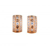 TALISMAN PINK GOLD HOOP EARRINGS
