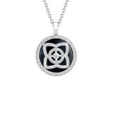 ENCHANTED LOTUS WHITE GOLD & BLACK TOURMALINE PENDANT