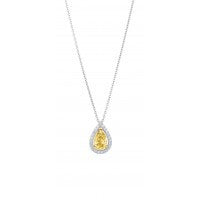 DE BEERS YELLOW AURA PEAR CUT PENDANT