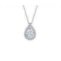 DE BEERS AURA PEAR CUT PENDANT