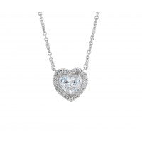 DE BEERS AURA HEART CUT PENDANT