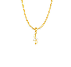 18 Karat Yellow Gold Pendant with 2 Diamonds