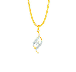 18 Karat Yellow Gold Pendant with Diamonds