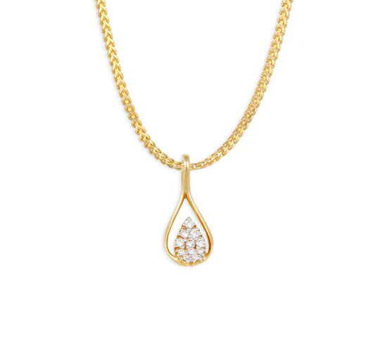 18 Karat Studded Yellow Gold Pendant