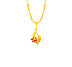 18 karat yellow gold pendant.