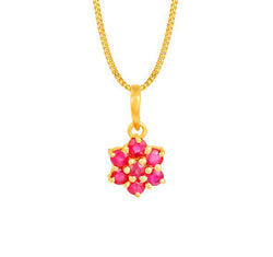 18 Karat Yellow Gold Pendant with Ruby