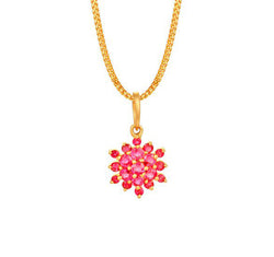 18 Karat Yellow Gold Pendant with Ruby