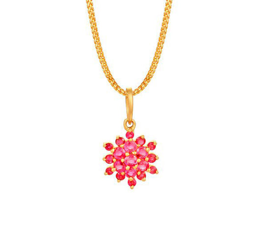 18 Karat Yellow Gold Pendant with Ruby