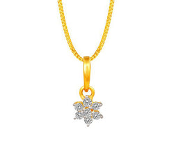 18 Karat Yellow Gold Pendant with Diamond