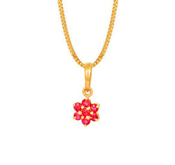 18 Karat Yellow Gold Pendant with Ruby