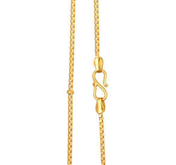 Tanishq Yellow Gold Box 16 Inches Chain With Bead Elements