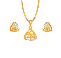 Tanishq Yellow Gold Pendant Set